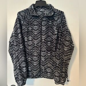Columbia Charcoal Patterned Fleece Jacket
